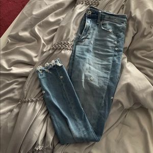 Abercrombie high rise ankle jeans